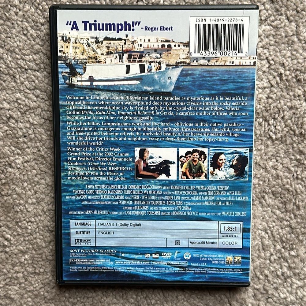 “Respiro” DVD  - Picture 2 of 5